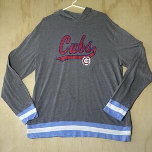 MLB Men's Chicago Cubs Classic Script Pullover Hoodie XL